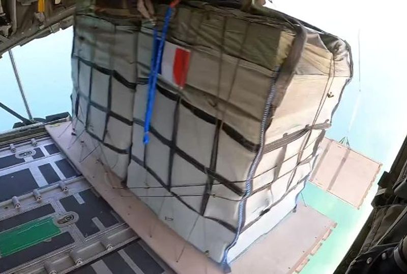 VIDEO: France starts airdrops of humanitarian aid into Gaza